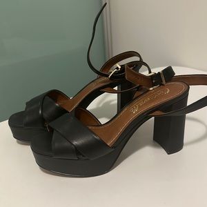L’INTERVALLE BLACK PLATFORM HEELS - SIZE 8